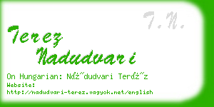 terez nadudvari business card